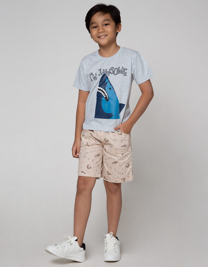Little M Short Pants Crop Woven Shark