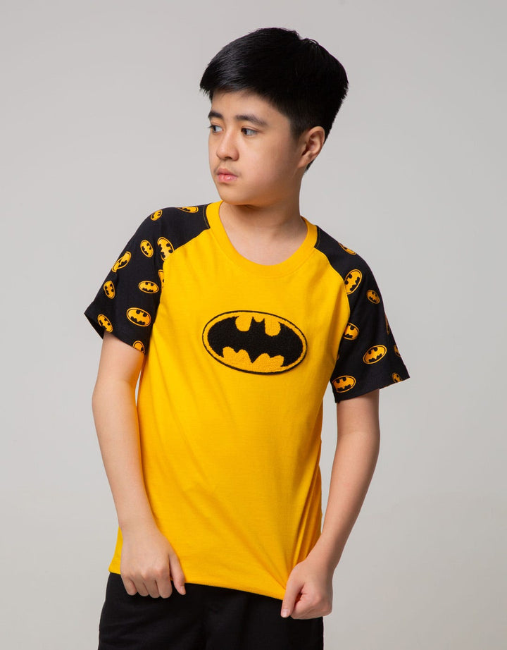 Character Batman Raglan T-shirt Fullprint Embroidered Logo