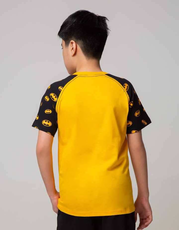 Character Batman Raglan T-shirt Fullprint Embroidered Logo