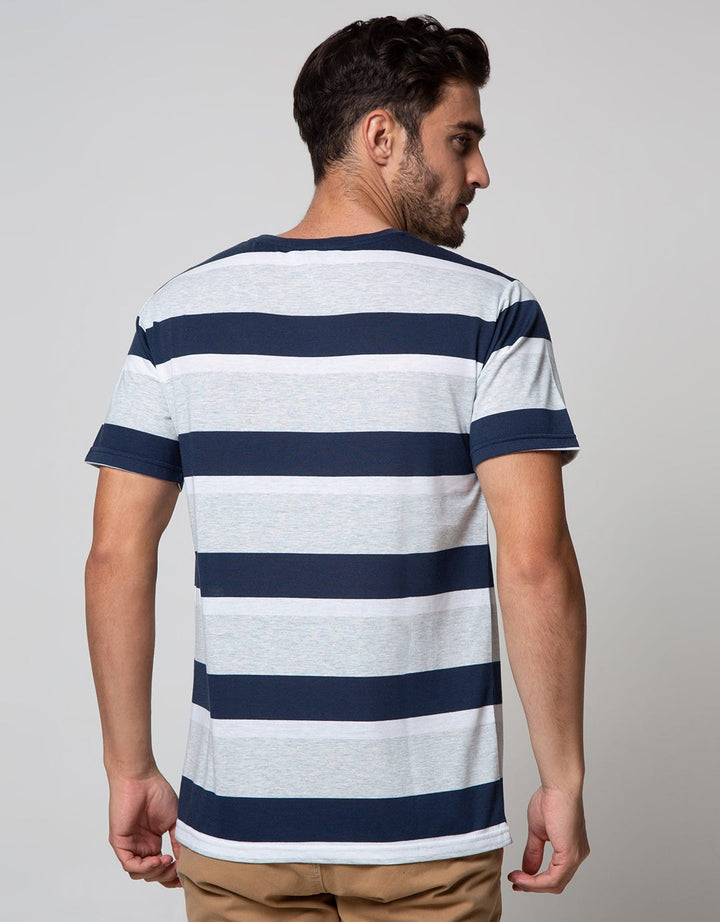 Details Short Sleeve T-Shirt Stripe Rotari