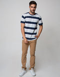 Details Short Sleeve T-Shirt Stripe Rotari