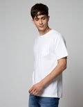 T Zone Short Sleeve T-Shirt Pocket Basic Tee Tone On Tone Kipb:White:S:Solid:Ss T-Shirt