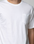 T Zone Short Sleeve T-Shirt Pocket Basic Tee Tone On Tone Kipb:White:S:Solid:Ss T-Shirt