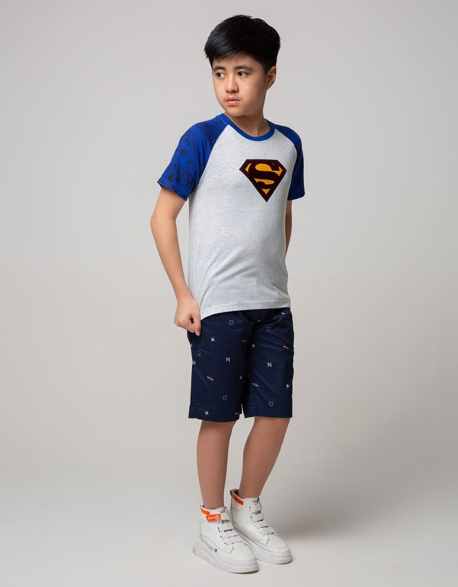 Character Superman Kaos Comic Logo Print