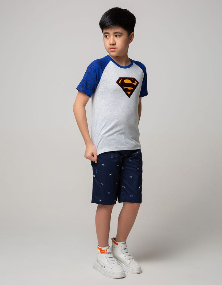 Character Superman Kaos Comic Logo Print