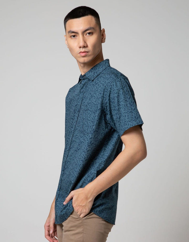 SS SHIRT PRINT LEAVE
