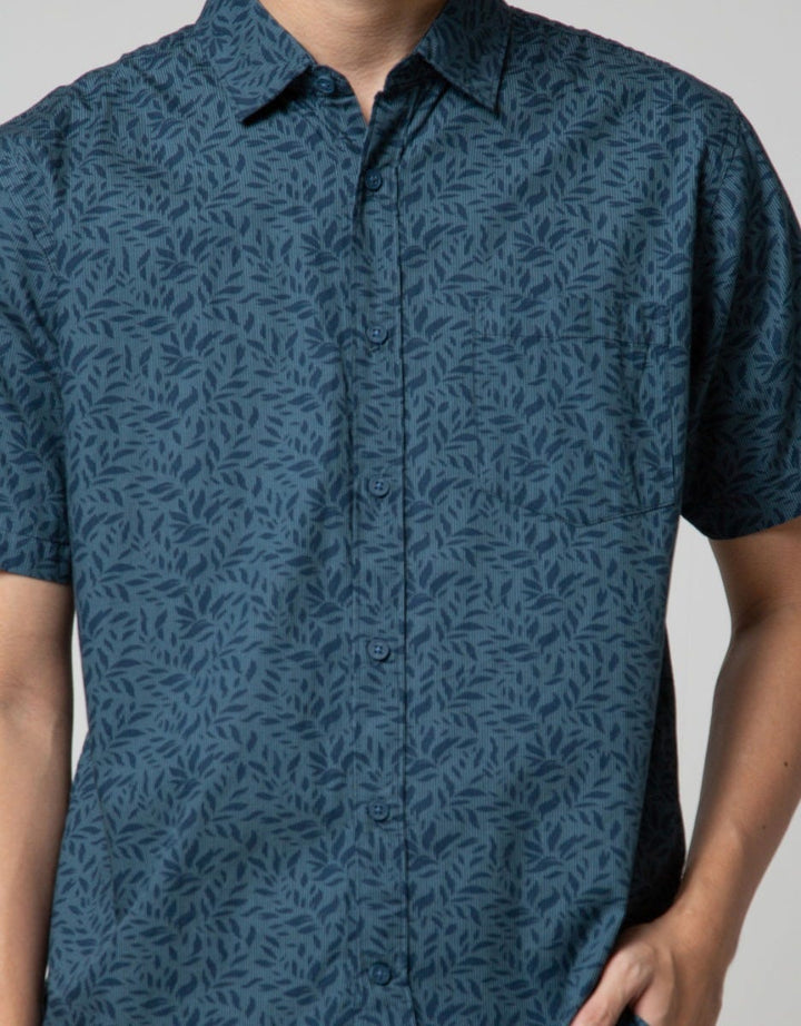 SS SHIRT PRINT LEAVE