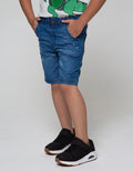 Little M Denim Short Pants Destroyed Karet