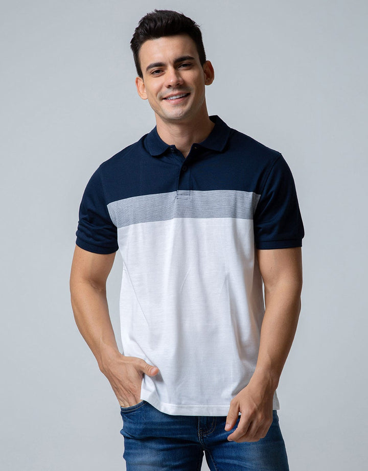 Nevada Short Sleeve Polo Shirt Stripes Single Jersey Feeder