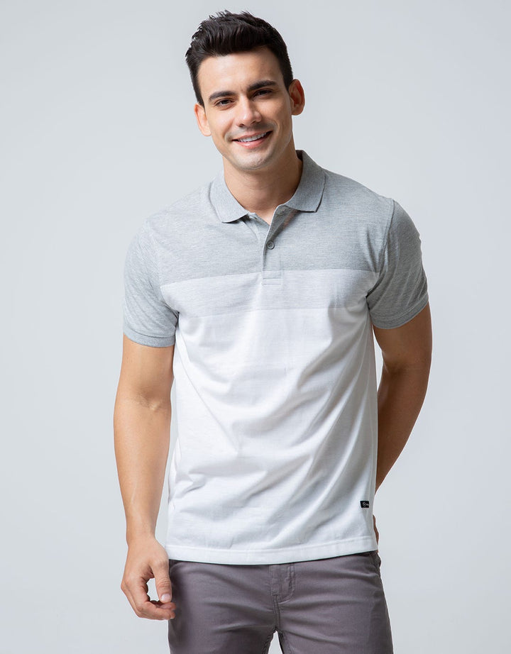 Nevada Short Sleeve Polo Shirt Stripes Single Jersey Feeder