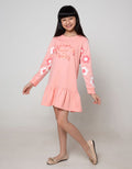 LS MIDI DRESS FLOWER
