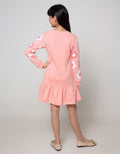 LS MIDI DRESS FLOWER