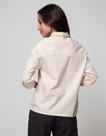 Details Long Sleeve Shirt Top Woven Seersucker