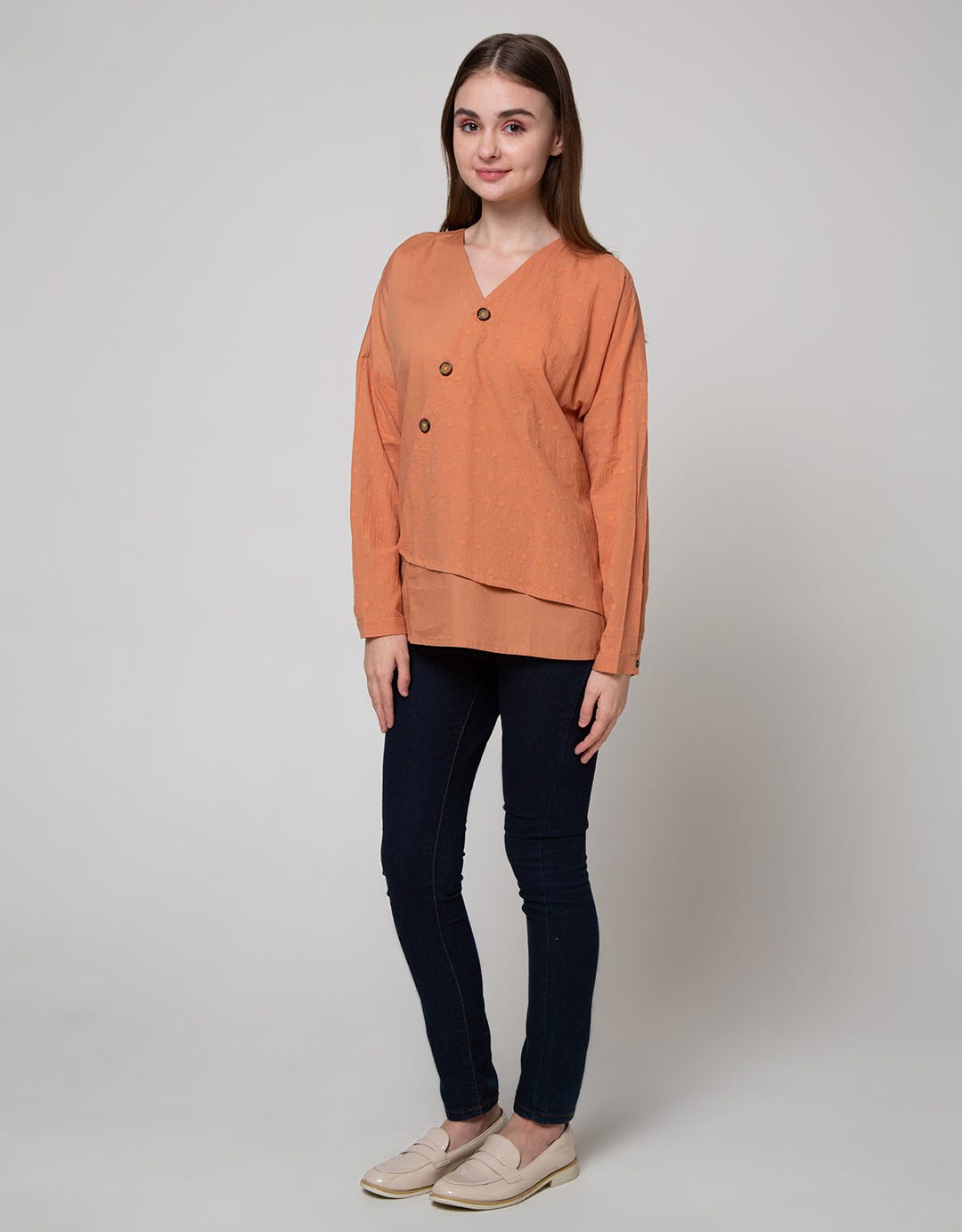 LS BLOUSE TOP WOVEN