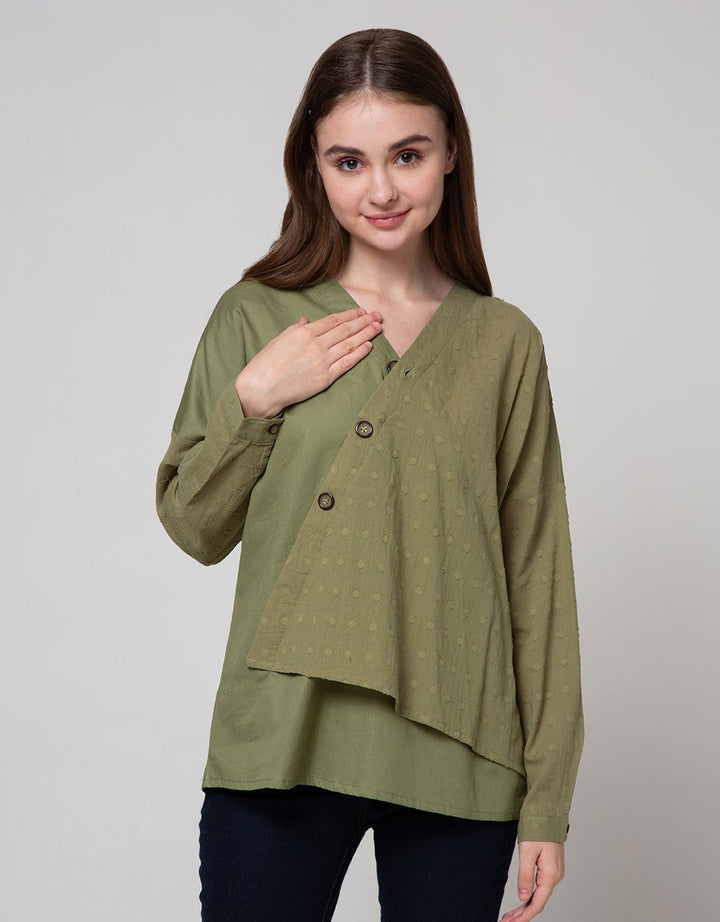 LS BLOUSE TOP WOVEN
