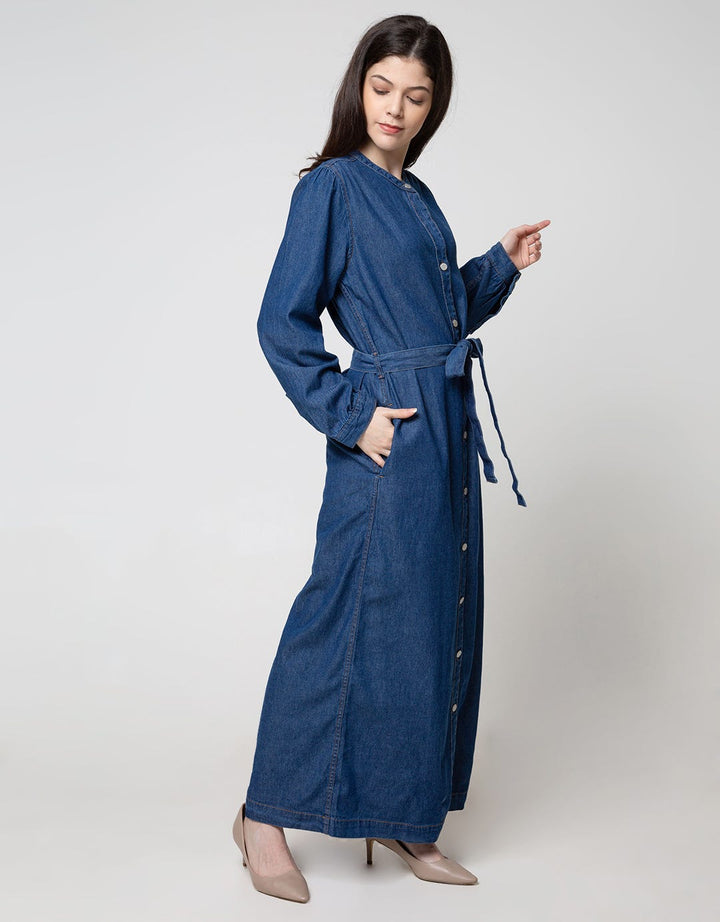 LS MAXI DRESS DENIM