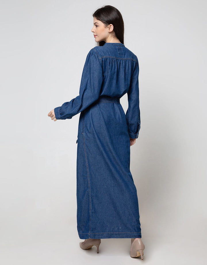LS MAXI DRESS DENIM