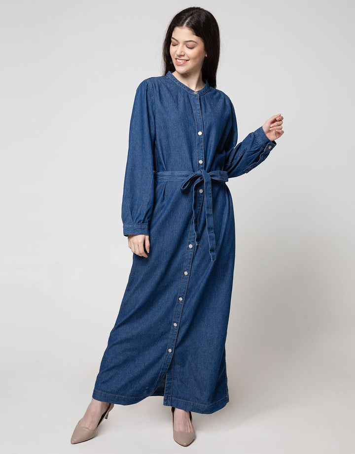 LS MAXI DRESS DENIM