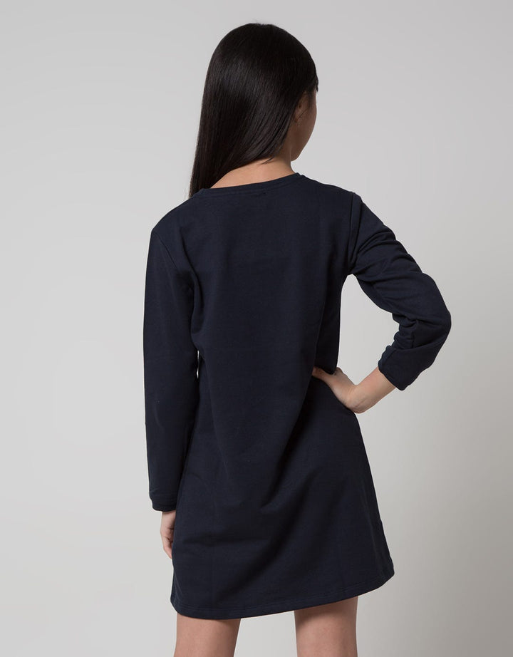 Aero Long Sleeve Midi Dress Sequin Heart