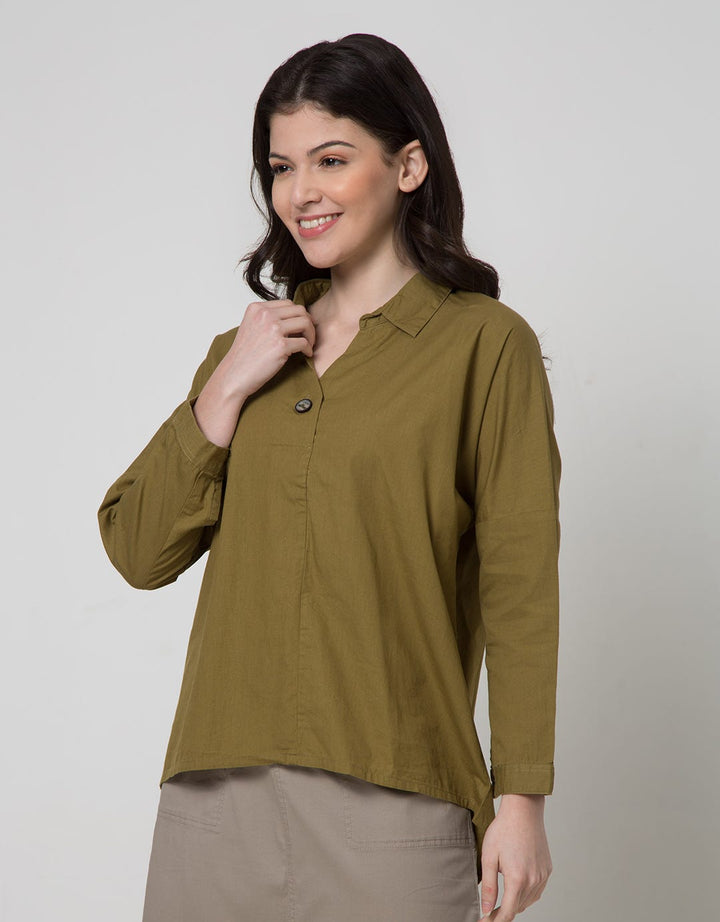 LS SHIRT WITH BUTTON