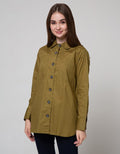 Details Long Sleeve Shirt Top Woven