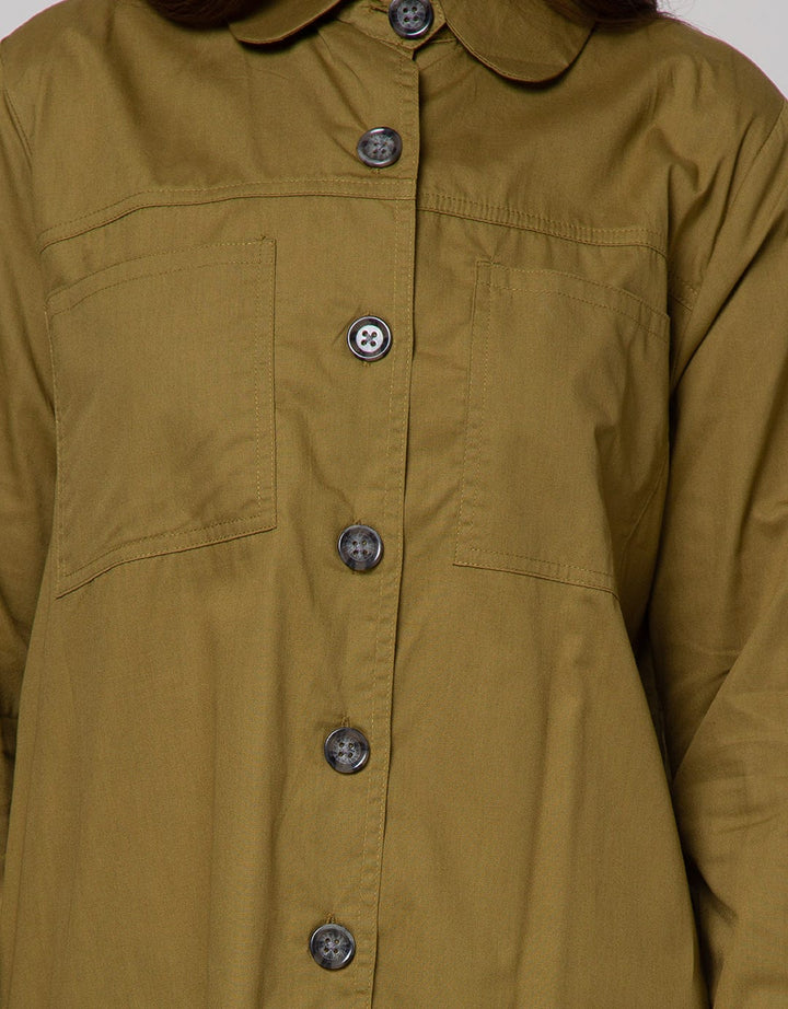 Details Long Sleeve Shirt Top Woven