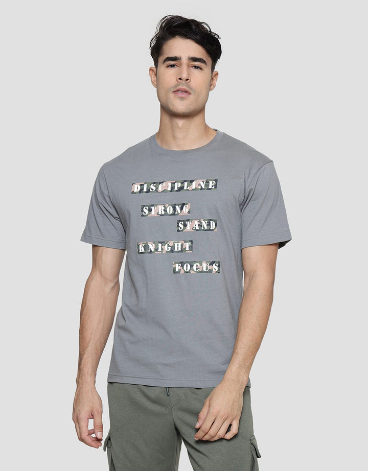 T Zone Military Dicipline Kaos Casual Pria