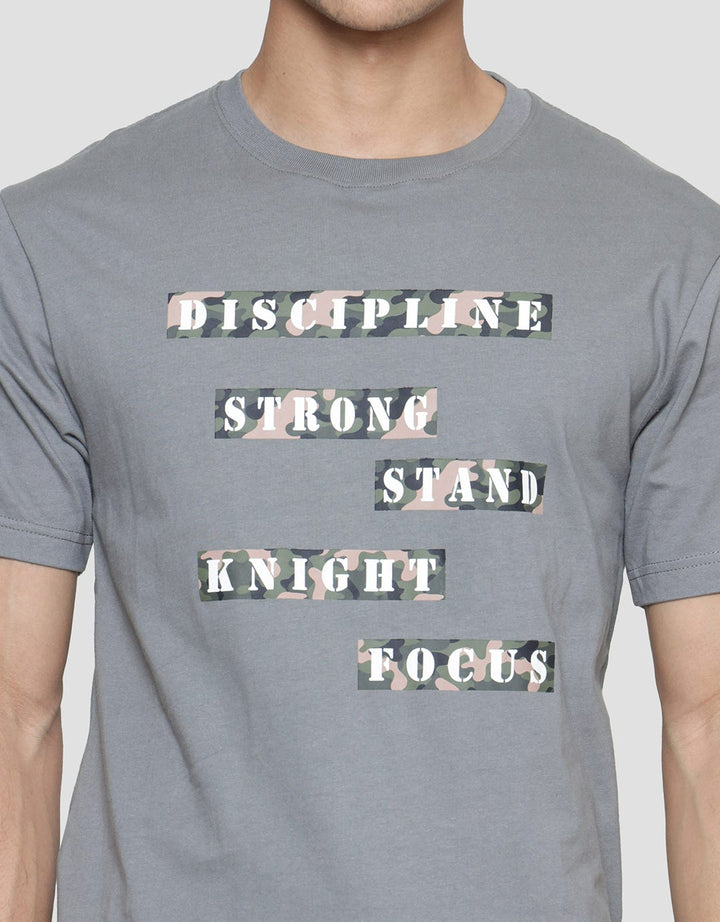 T Zone Military Dicipline Kaos Casual Pria