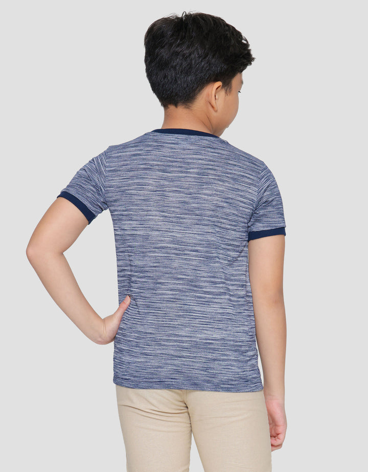 Little M Pocket Embro Stripe Kaos Anak Laki-laki