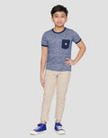 Little M Pocket Embro Stripe Boys T-Shirt