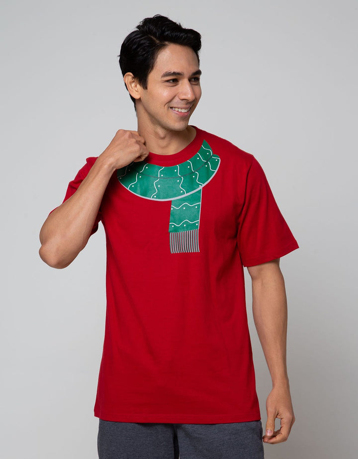T Zone Short Sleeve T-Shirt Print New Shawl Xmas