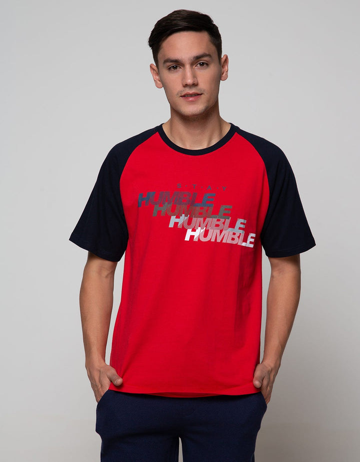 T Zone Short Sleeve Raglan T-Shirt Raglan Short Gradation Humble