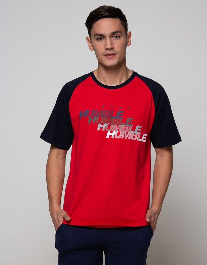 T Zone Short Sleeve Raglan T-Shirt Raglan Short Gradation Humble