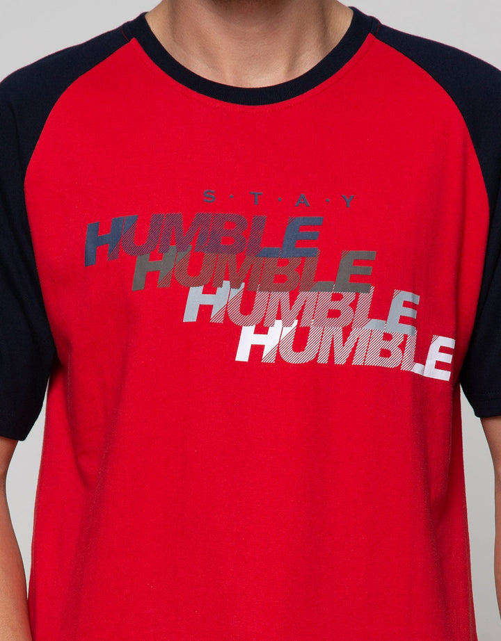 T Zone Short Sleeve Raglan T-Shirt Raglan Short Gradation Humble