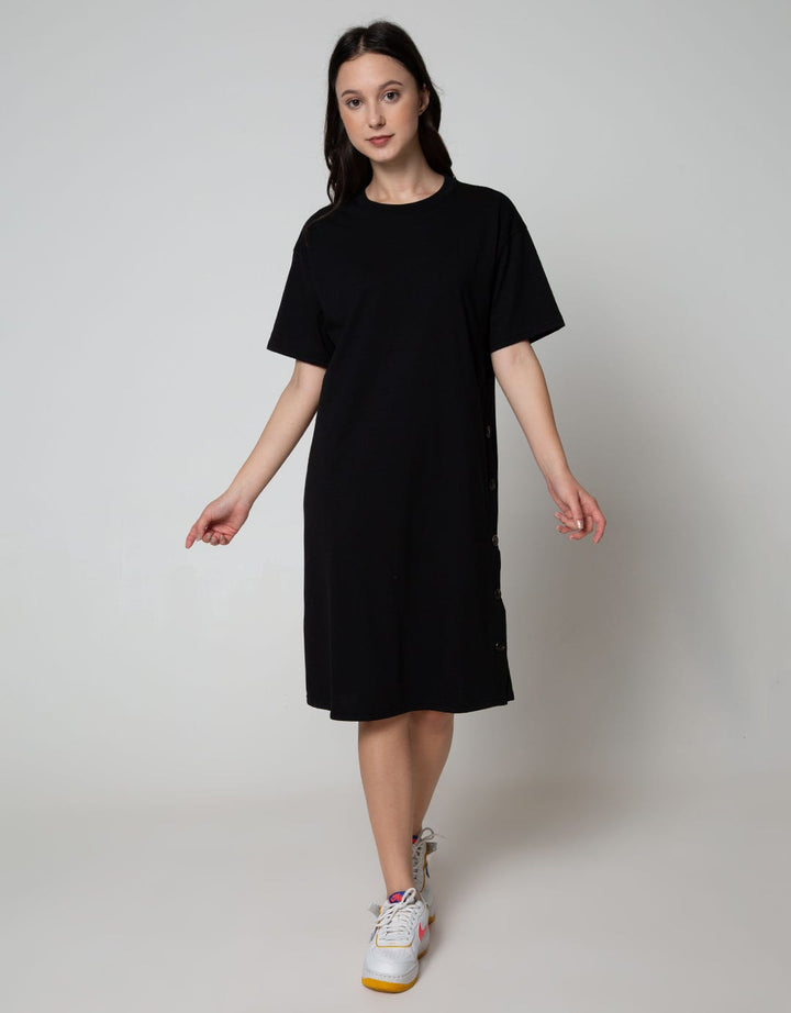 SS MIDI DRESS BUTTON