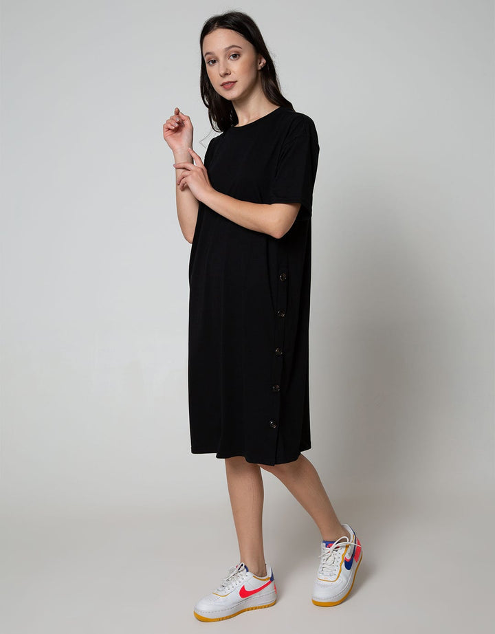 SS MIDI DRESS BUTTON
