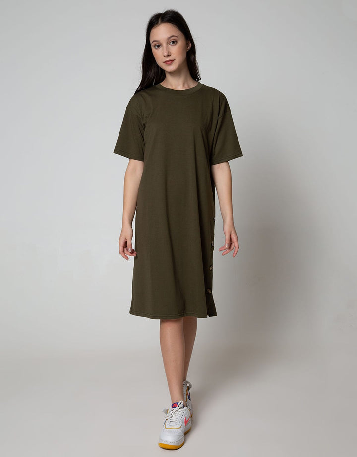 SS MIDI DRESS BUTTON