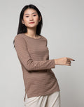 Phenomenal Long Sleeve T-Shirt Embossed Dot Stripe