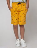 Little M Short Pants Woven Dino Tulang Double Rib