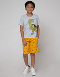 Little M Short Pants Woven Dino Tulang Double Rib