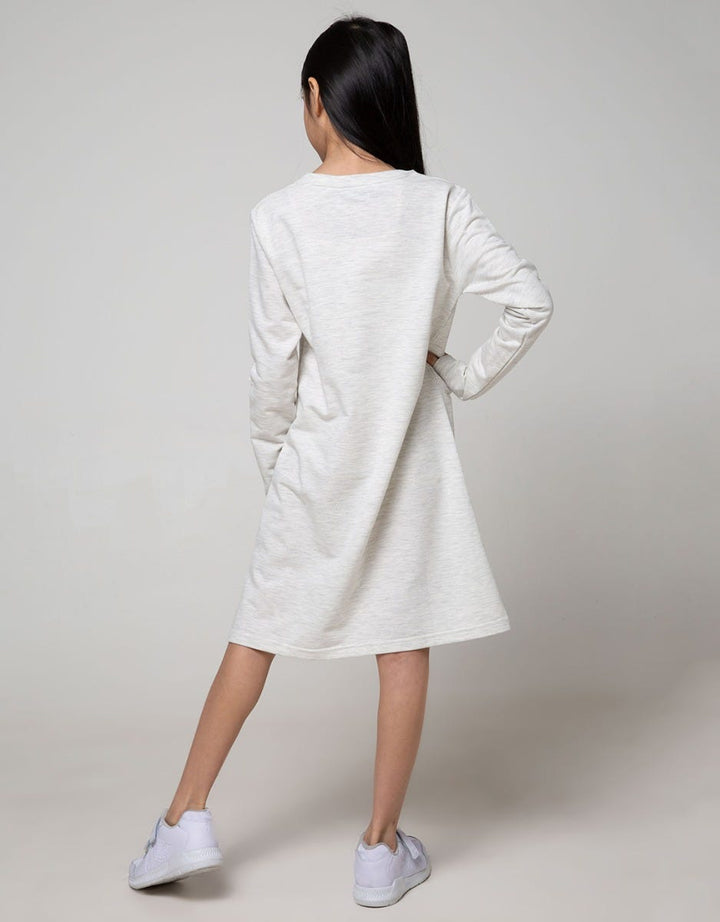 LS MIDI DRESS SEQUINS
