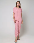 Nevada Short Sleeve Pyjama Pants Plain Pastel Fika