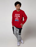 Aero Knitting Print Word Kids Sweater
