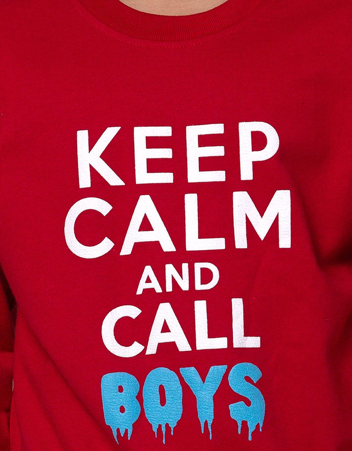 Aero Knitting Print Word Kids Sweater