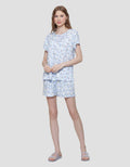 Nevada Flower Bunny Baju Tidur One Set Wanita