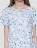 Nevada Flower Bunny Baju Tidur One Set Wanita