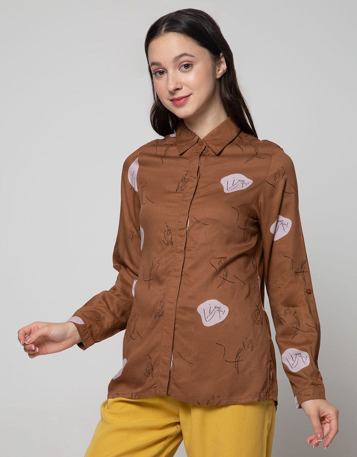 Details Long Sleeve Shirt Choc Top