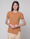 Connexion Asymetric Button Kaos Wanita
