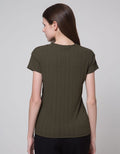 Connexion Asymetric Button Kaos Wanita