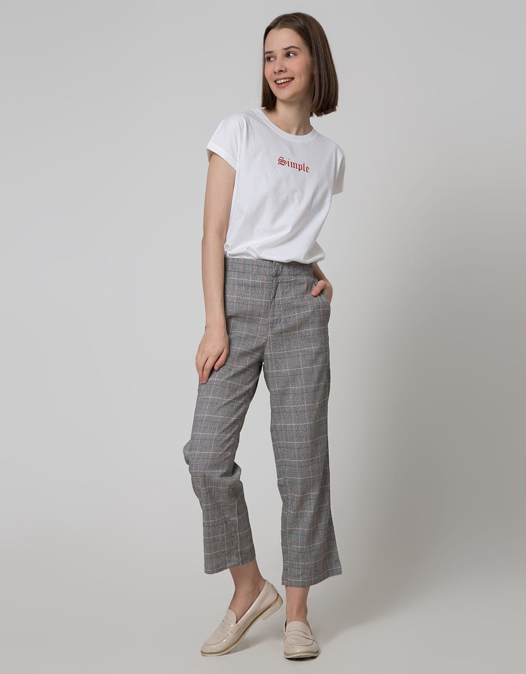 Details Long Pants Palazzo Hounds Pink With Tape